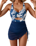 B2prity Women Mesh One Piece Swimdress - Tummy Control, Modest