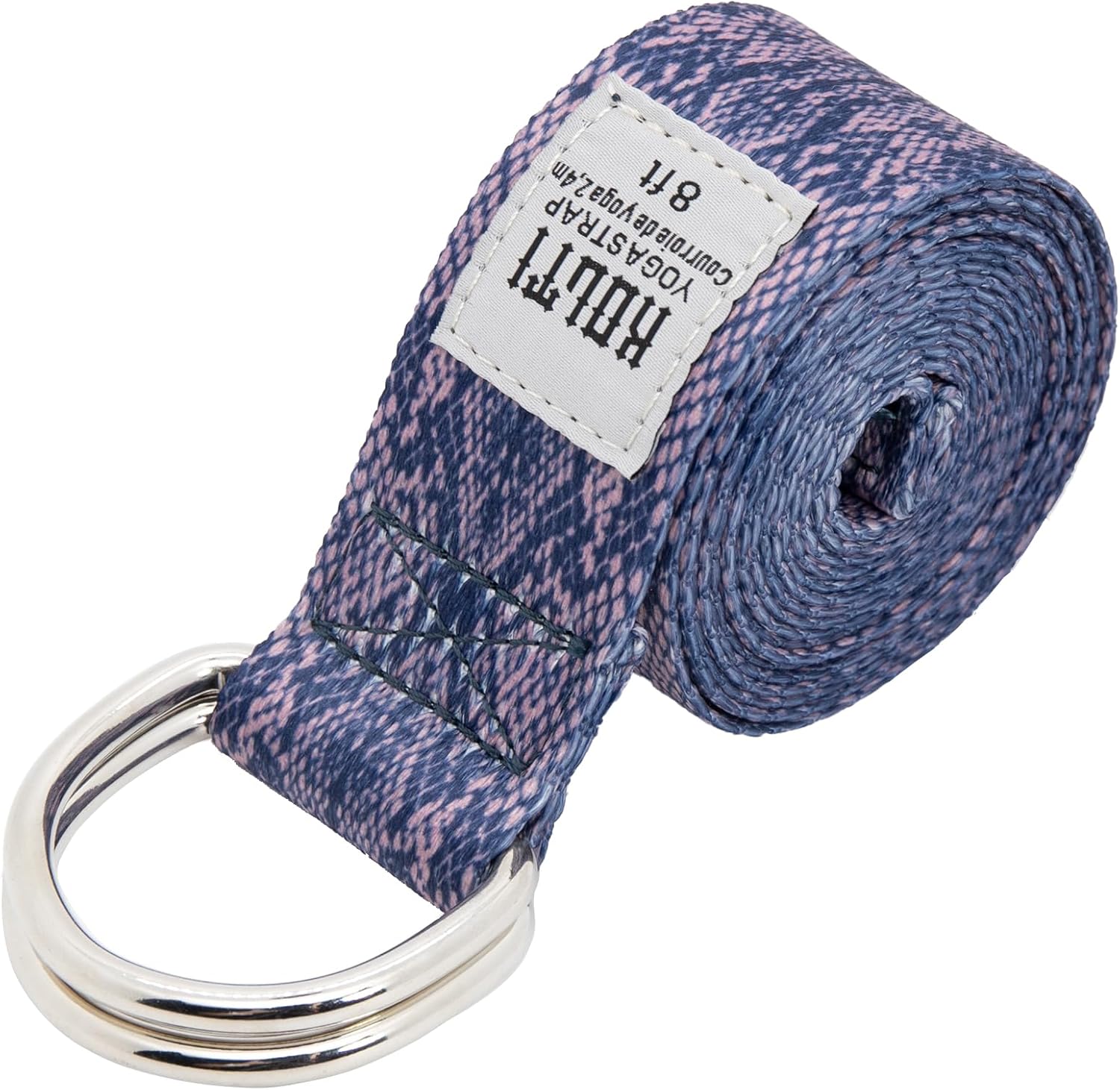 Kolti Yoga Strap - 8ft, Adjustable D-Ring Buckle, Daily Stretch & Therapy