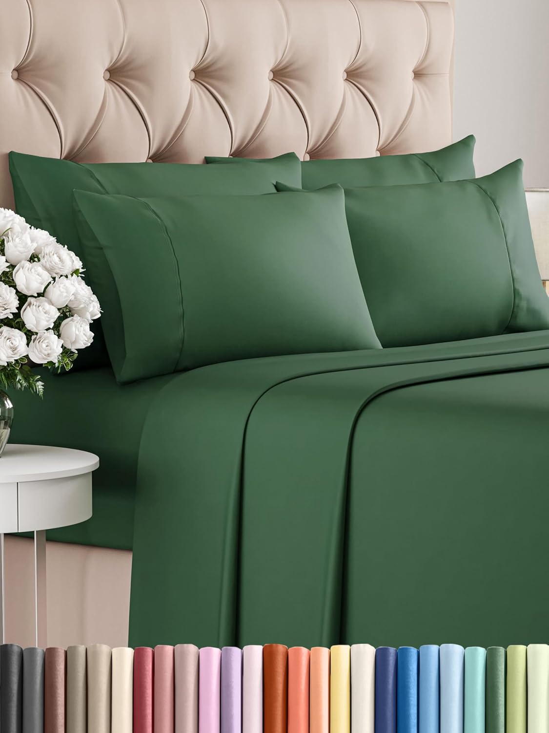 Cal King 6 Piece Sheet Set - Cooling Sheets for Hot Sleepers