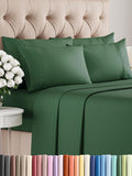 King 6 Piece Sheet Set Emerald - Cooling Deep Pocket Luxury