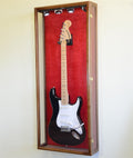 Clear Viewing Guitar Display Case Fender Acoustic Electric - Walnut