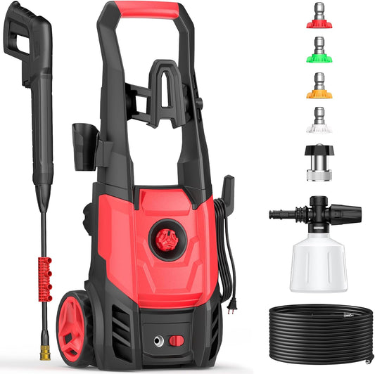 Electric Pressure Washer with Foam Cannon for Ultimate Cleaning