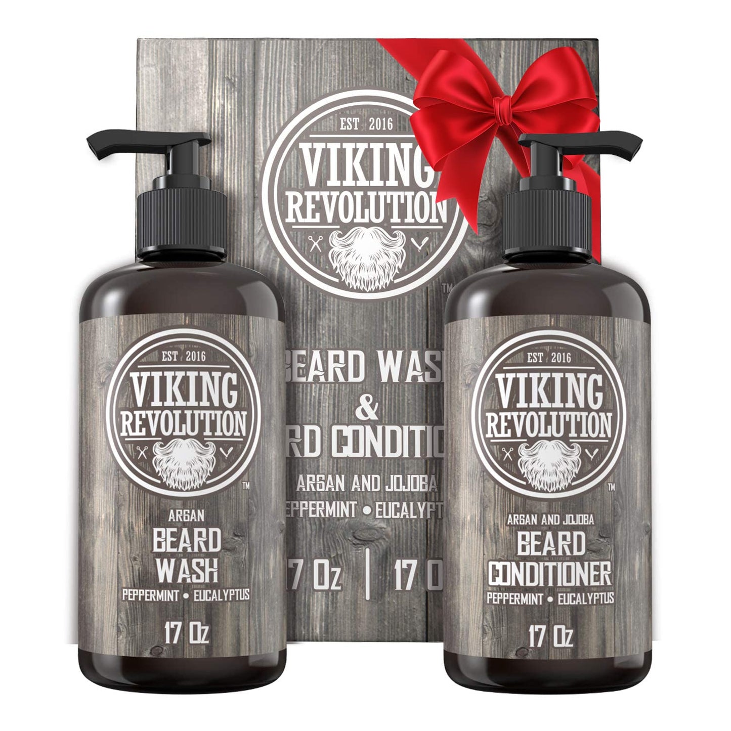 Viking Revolution Beard Wash & Conditioner Set for Healthy Growth