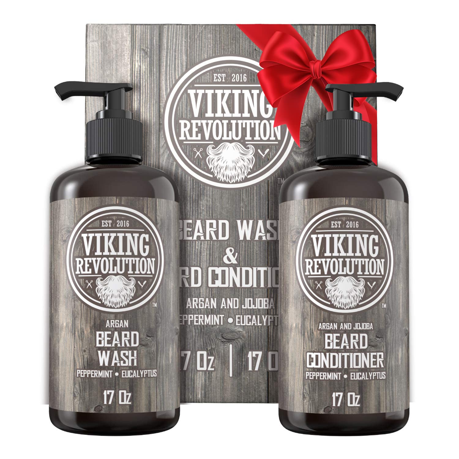 Viking Revolution Beard Wash & Conditioner Set for Healthy Growth