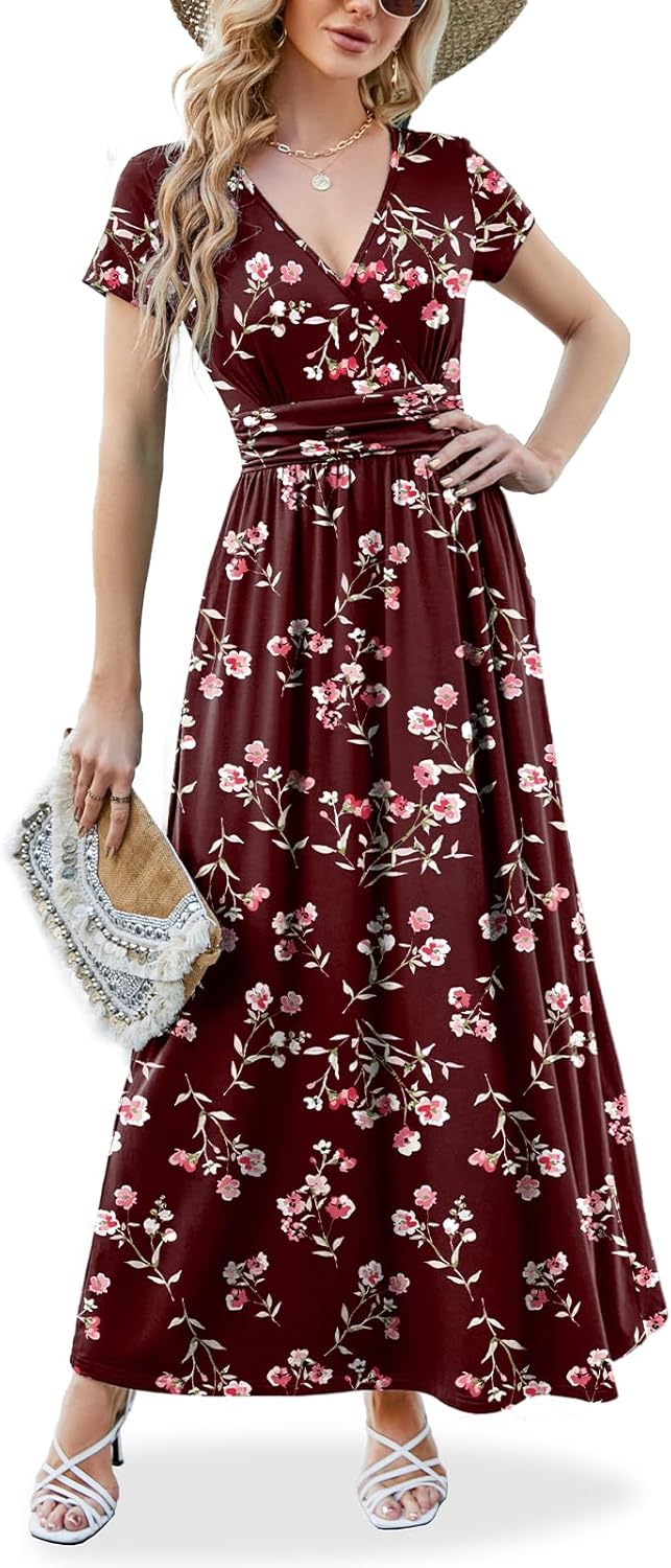Elegant ANRILITA Maxi Dress with Pockets for Women Summer Style