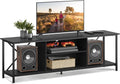 63-inch Large Industrial TV Stand for Up to 70in TVs - Durable Storage