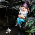 Garden Gnomes Outdoor Statue Fishing Gnome for Pond Edge - Charming