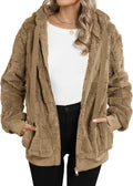 Nirovien Womens Sherpa Jacket Fuzzy Zip Up Hoodie - Cozy Oversized