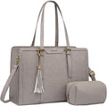LOVEVOOK Women's Vintage Leather Tote Bag for 15.6 Inch Laptops