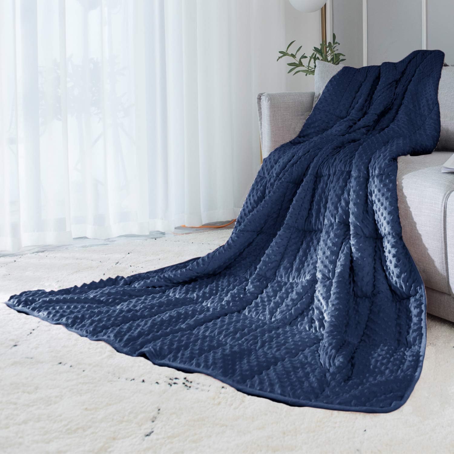 Reversible Weighted Blanket for All Seasons - Luxury Velvet Comfort