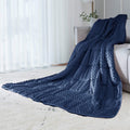 Weighted Blanket 35x48 Blue 5.5lb - Reversible Luxury Velvet