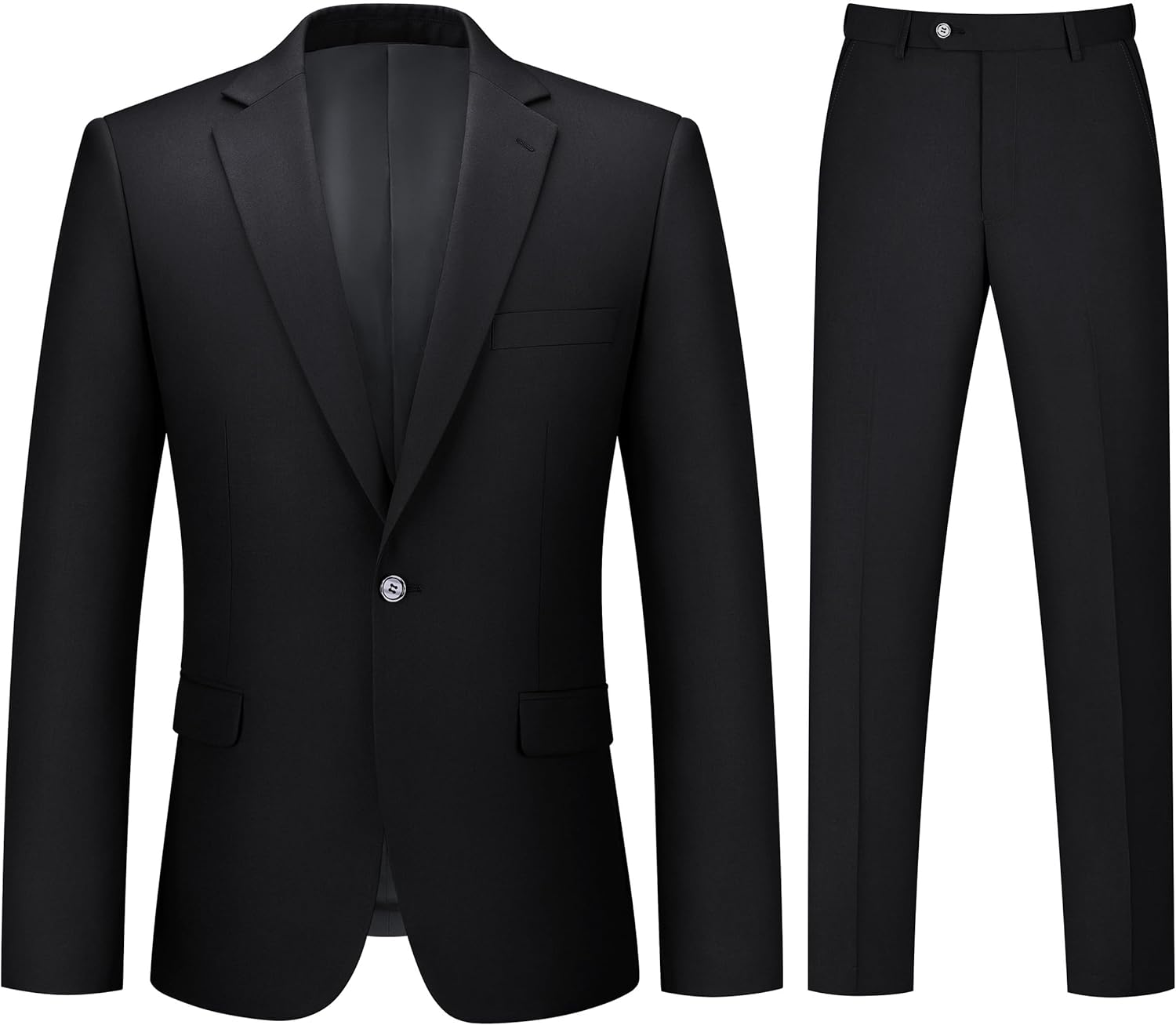 Mens Suit 2 Piece Slim Fit Tuxedo Set for Business & Weddings