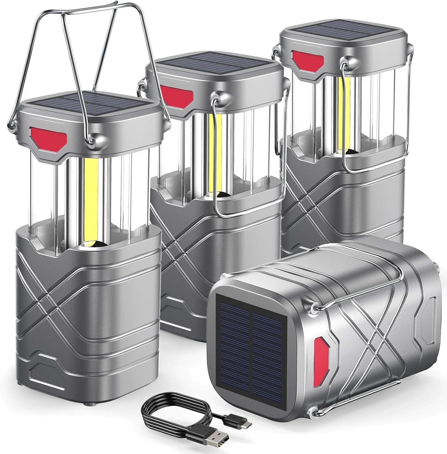 LETMY 4 Pack Rechargeable Camping Lanterns