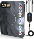 1100+ Miles Range TV Antenna - 2024 Upgraded Indoor/Outdoor HDTV