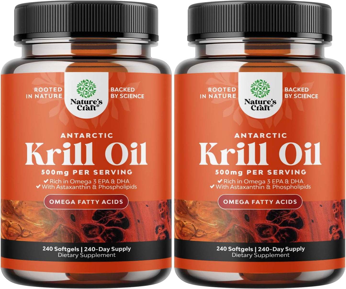 Antarctic Krill Oil 500mg Softgels for Brain Joint Heart Health