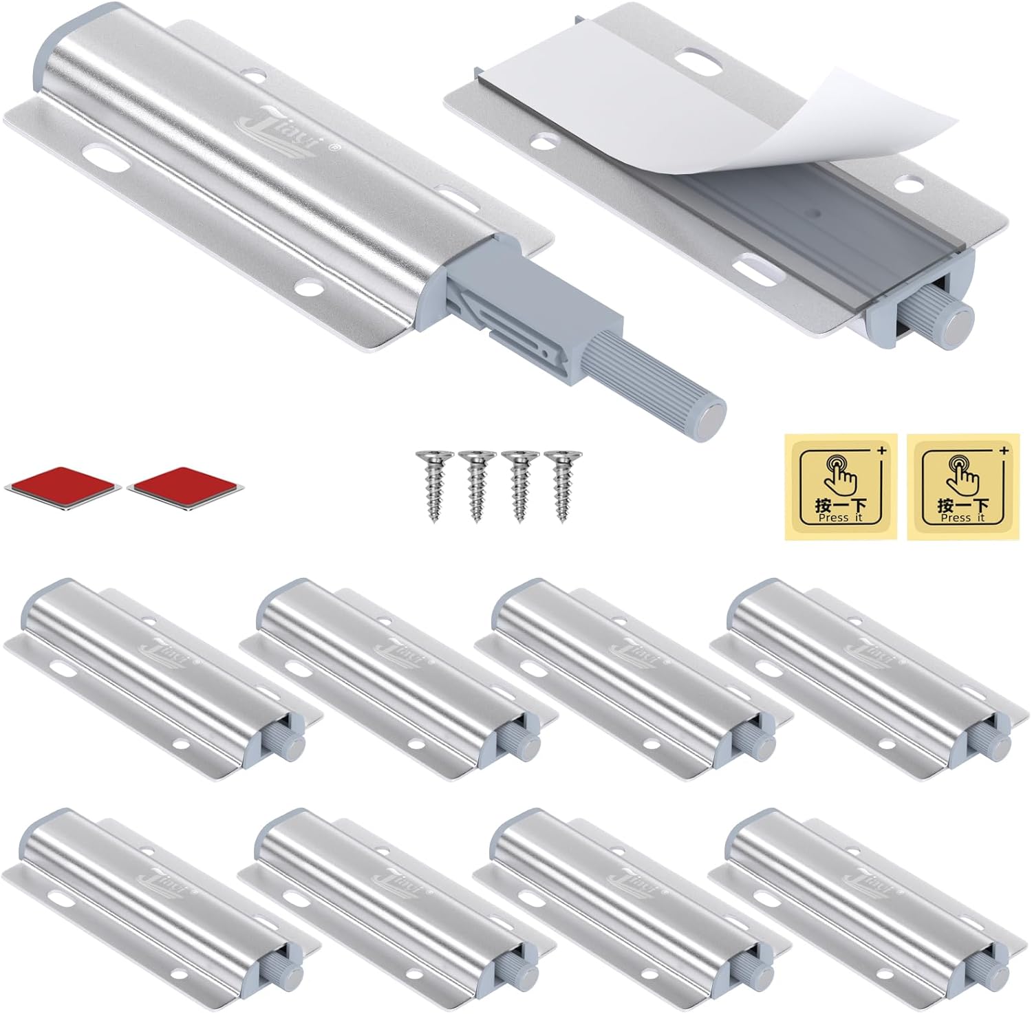 Push to Open Cabinet Latches by Jiayi - Heavy Duty Touch Latches