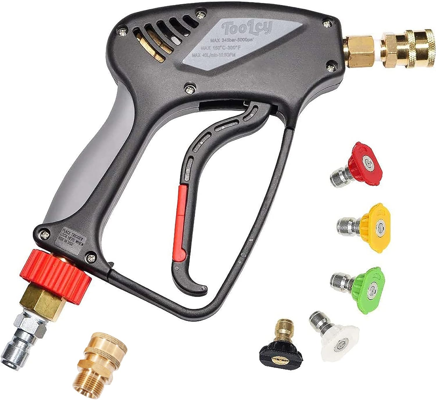 TOOLCY 5000 PSI Pressure Washer Gun, Swivel Design