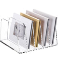 Clear Acrylic Desktop File Sorter Organizer - 5-Section Upright