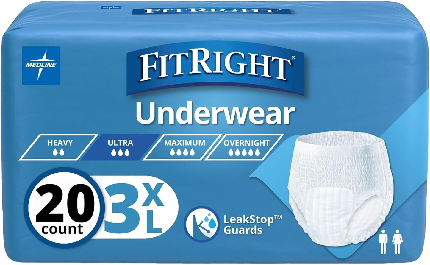 FitRight Adult Incontinence Underwear for Heavy Absorbency Needs