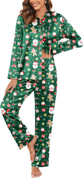 Satin Pajamas for Women Long Sleeve Button Down - Soft Silk Loungewear