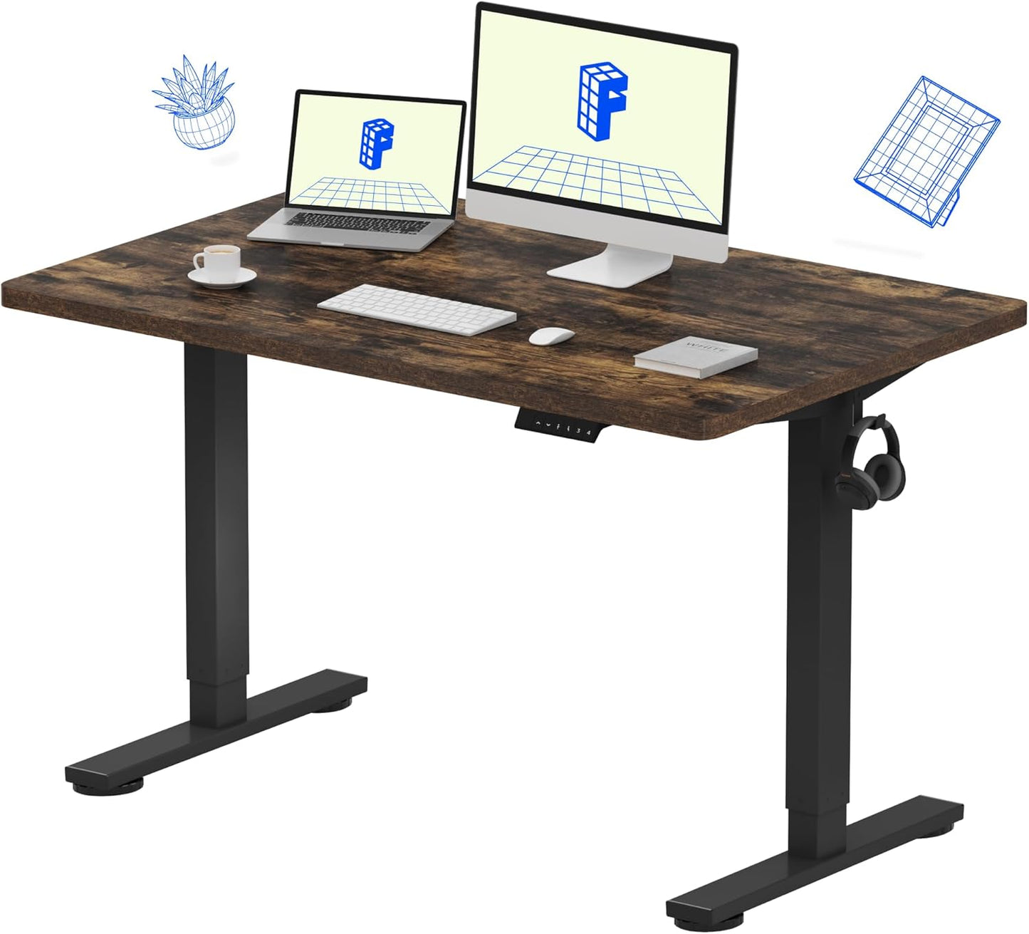 FLEXISPOT EN1 Electric Sit Stand Desk for Home Office Use