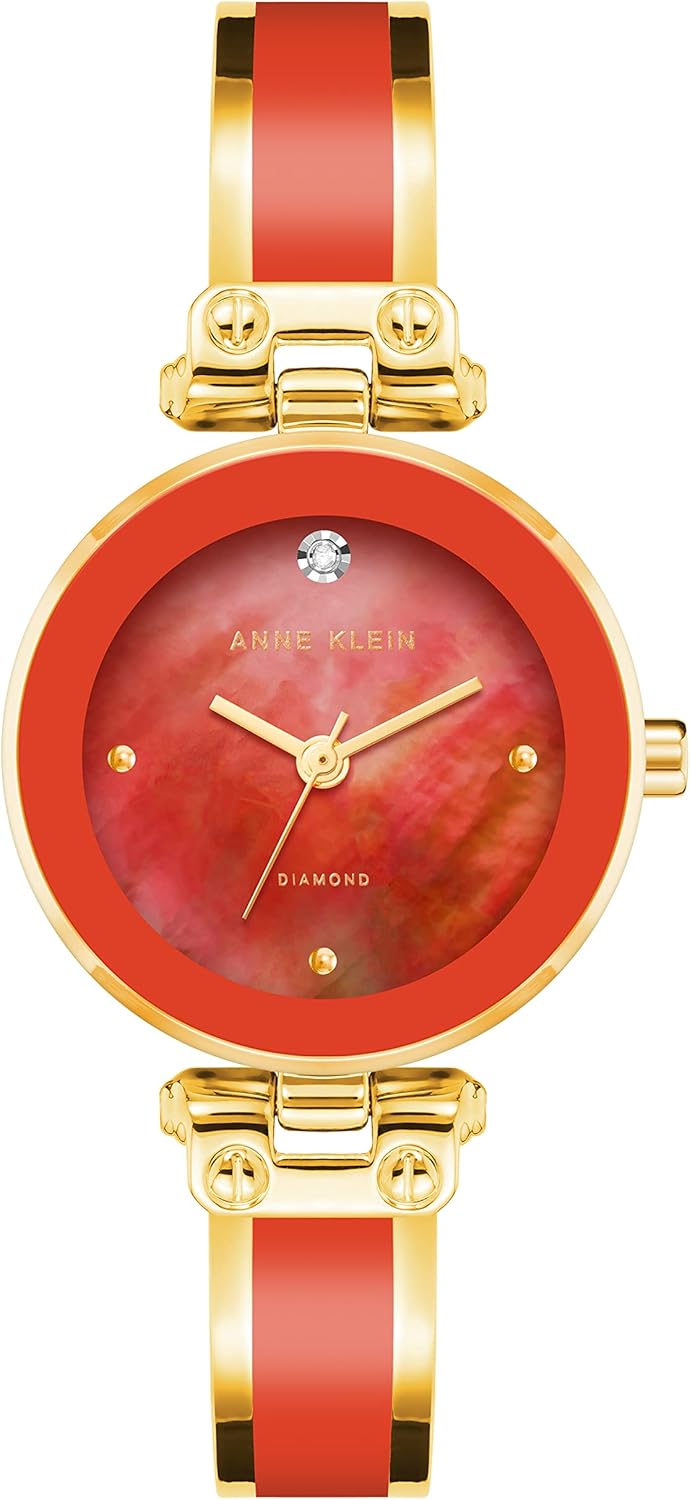 Anne Klein Women's Diamond Dial Bangle Watch for Elegant Style