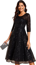 Sparkle with Style: Ever-Pretty Sequin A-Line Dress