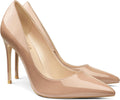 COLETER Women's 4 Inch Pointy Toe Stiletto Pumps - Elegant Heel easy