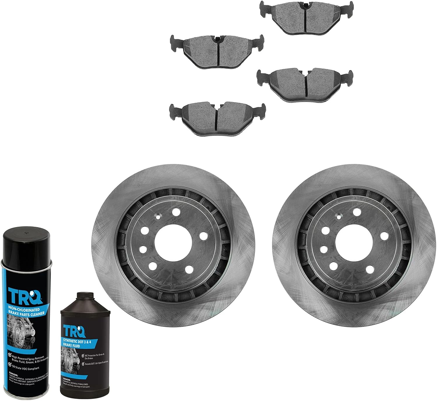 TRQ Rear Brake Pad & Rotor Kit for 2002-2009 Saab 9-5 Vehicles