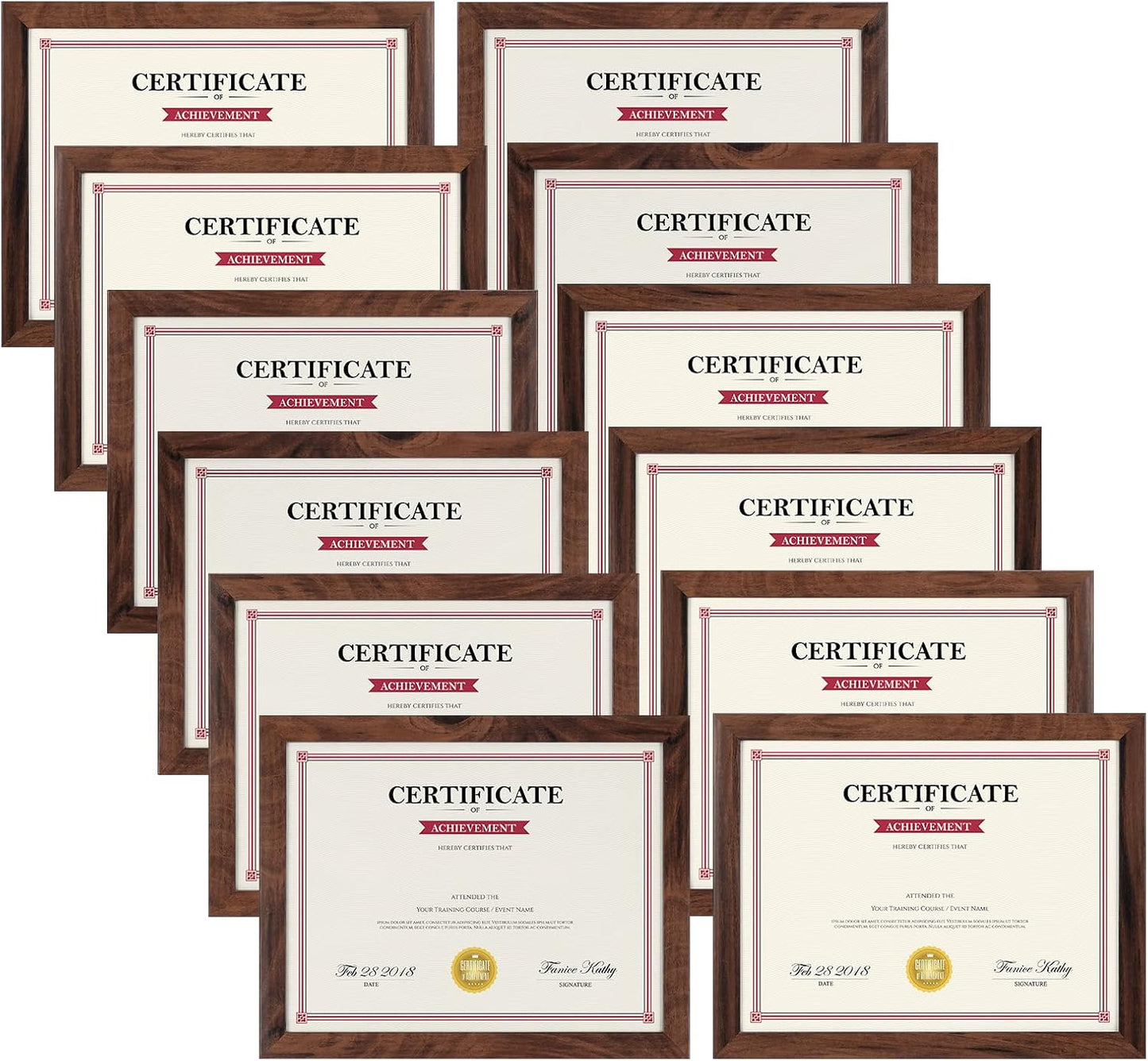 Giftgarden 8.5x11 Picture Frame Set of 12 for Rustic Display