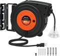 Retractable Extension Cord Reel with 45 FT Heavy Duty Power Cord