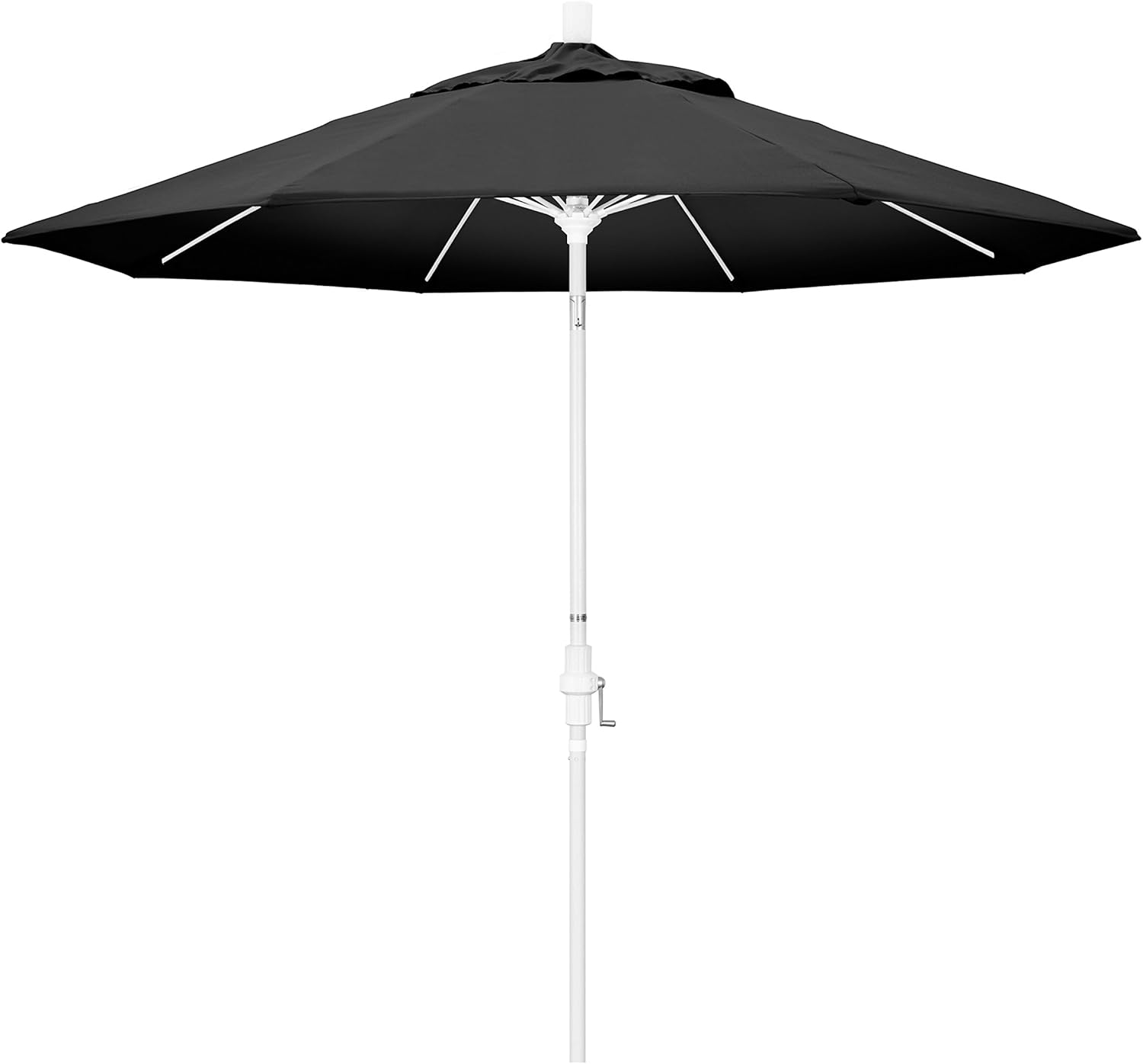 9ft Round Aluminum Pole Patio Umbrella with Crank Lift and Tilt