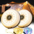 2-Pack Camping String Lights 4-in-1 Outdoor Lantern - Portable