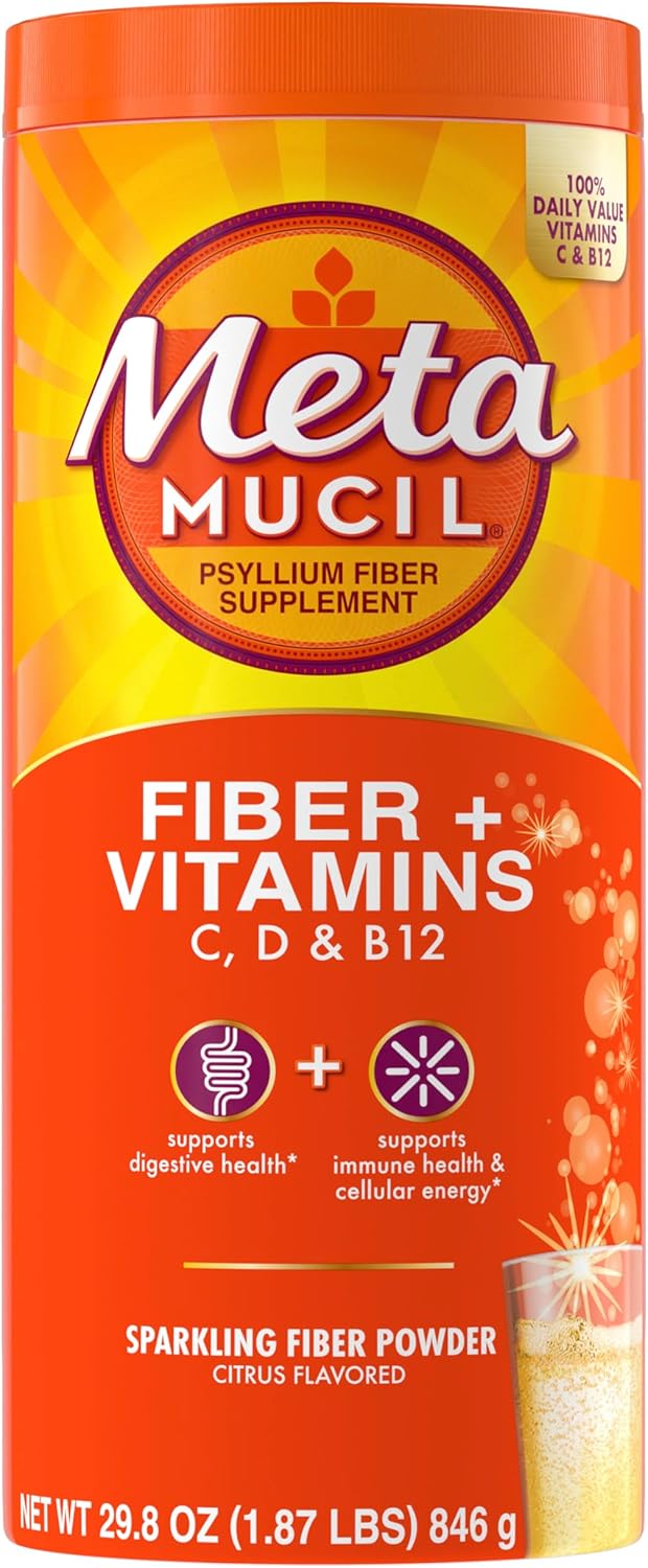Metamucil Sparkling Fiber Supplement for Digestive Health