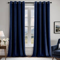 Velvet 90 Inch Blackout Curtains - Thermal, Room Darkening Drapes
