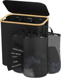 Laundry Hamper with Lid 160L 3-Section Sorter - Extra Large Laundry