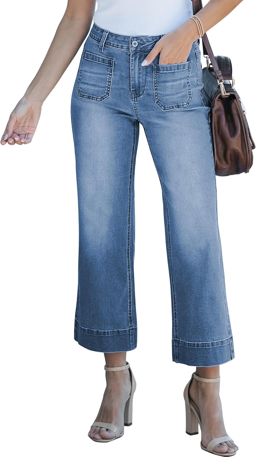 Trendy High Waisted Flare Jeans for Women by luvamia