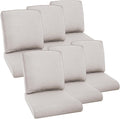 Patio Chair Cushions Set of 6 - Thick Water-Resistant Outdoor