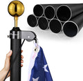 Yescom Bravery 25ft 13 Gauge Sectional Flag Pole Kit - Durable Yard