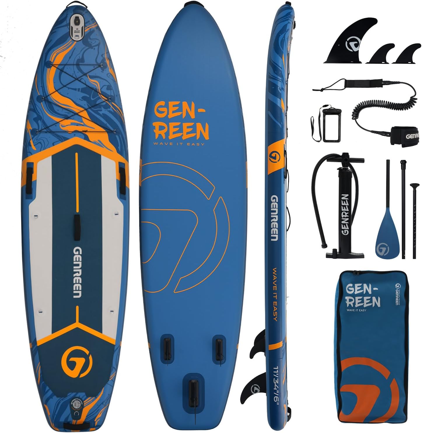 Ultra Stable Inflatable Paddle Board for Adults by Genreen