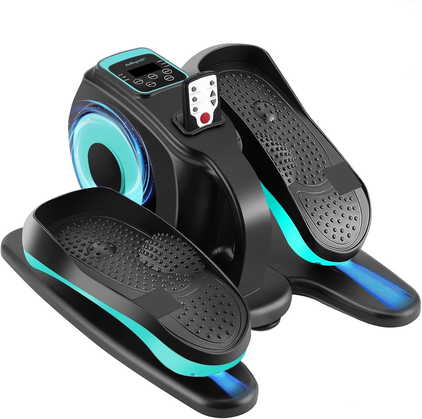 Compact Electric Leg Exerciser - Remote Control, Non-Slip Pedals
