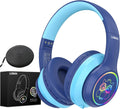 LOBKIN Bluetooth Kids Headphones - 50H Playtime & LED Lights