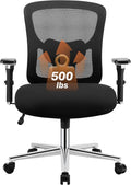 Sweetcrispy Big and Tall Office Desk Chair with Lumbar Support