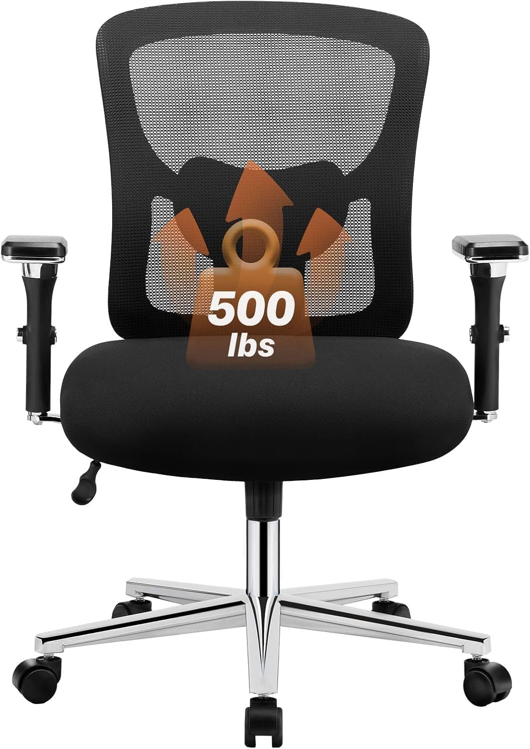 Sweetcrispy Big and Tall Office Desk Chair with Lumbar Support