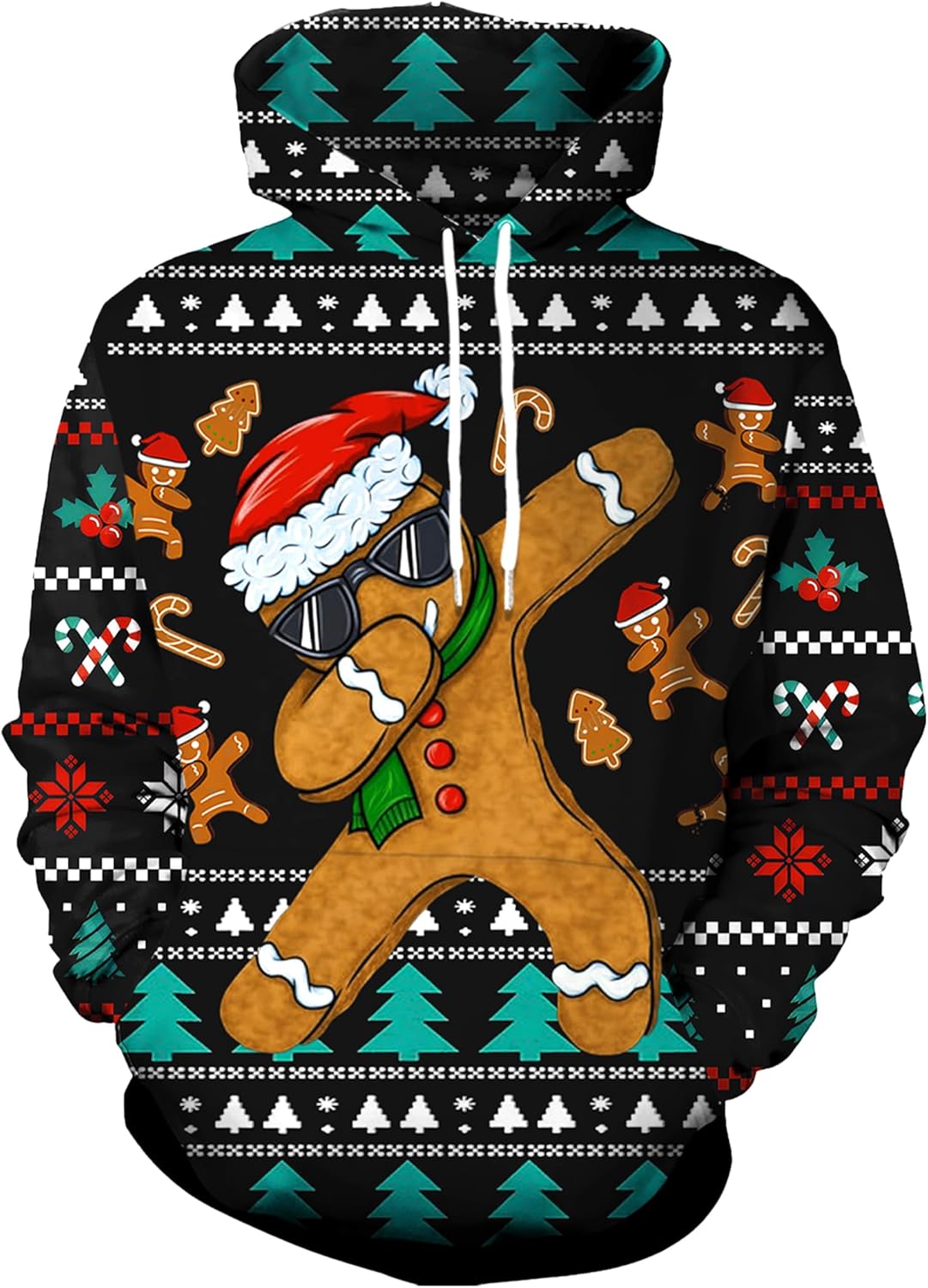 Funny Christmas Hoodies for Men with 3D Printed Graphics
