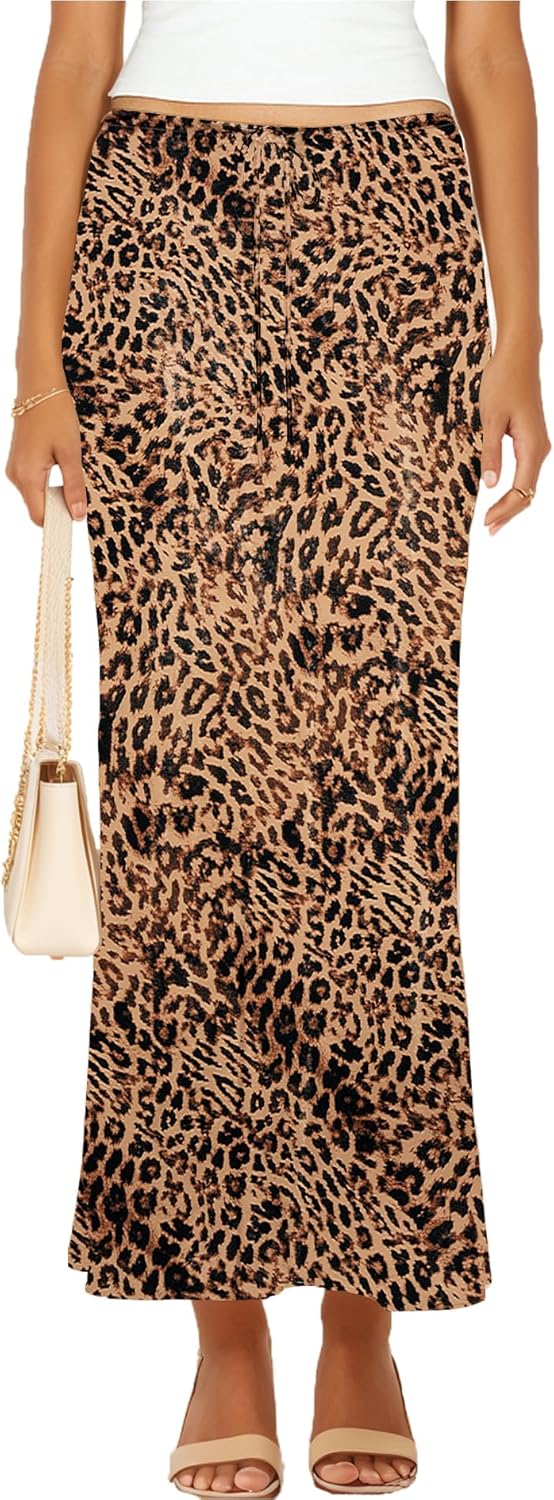Womens Satin Silk Maxi Skirts for Casual and Formal Occasions