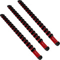 1/2-Inch Socket Organizer Rails - 3pc Set with Locking End Caps