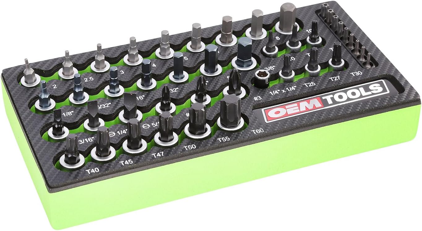 44-Piece Torx Socket Set for Automotive Work with EVA Tray