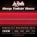 La Bella 760N Deep Talkin' Bass Black Nylon Tape 4-String - Vintage