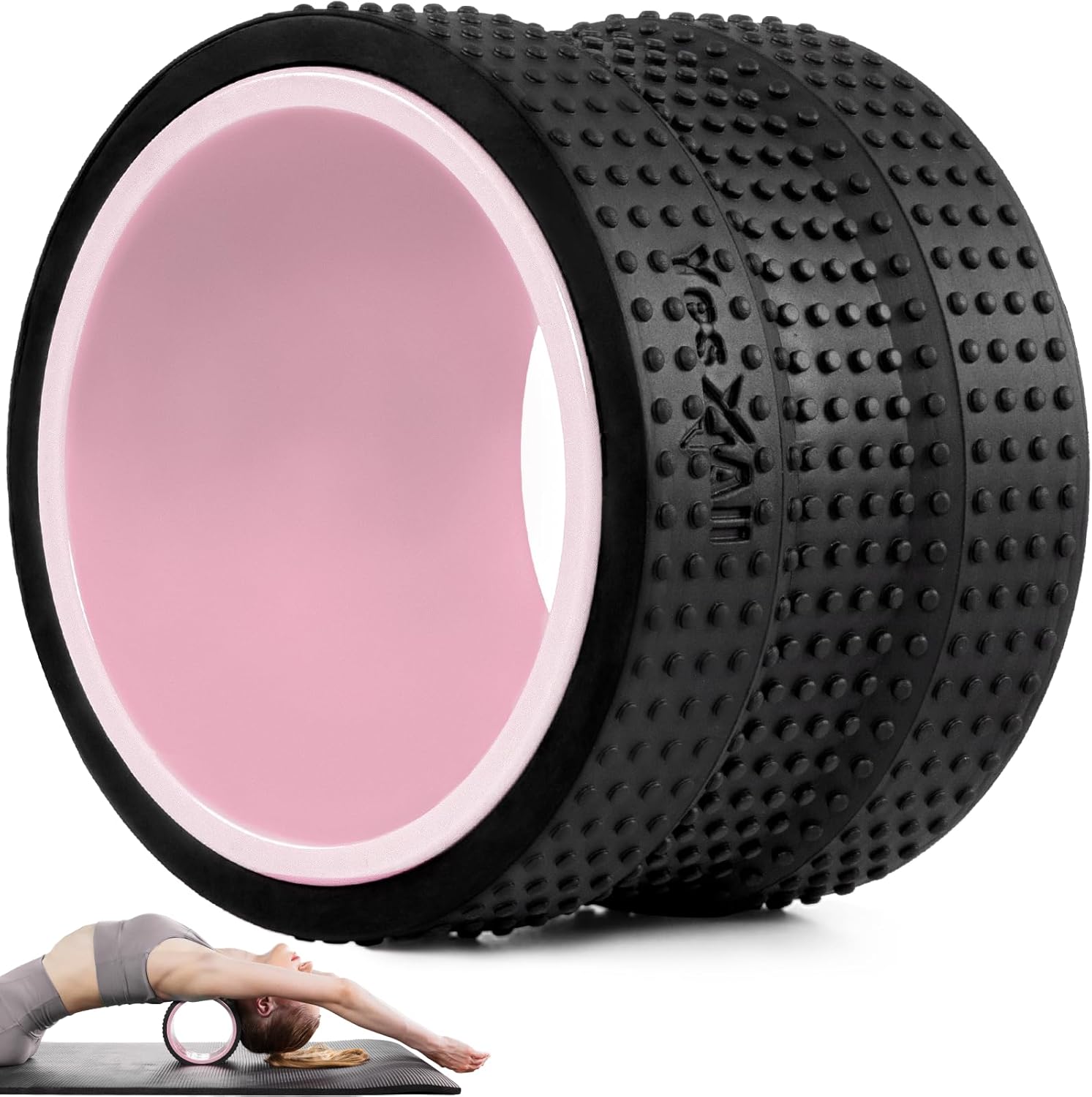 Yes4All Back Cracker Yoga Wheel: 500 lb Capacity, Spinal Support & Comfort, 6/10/12 Sizes